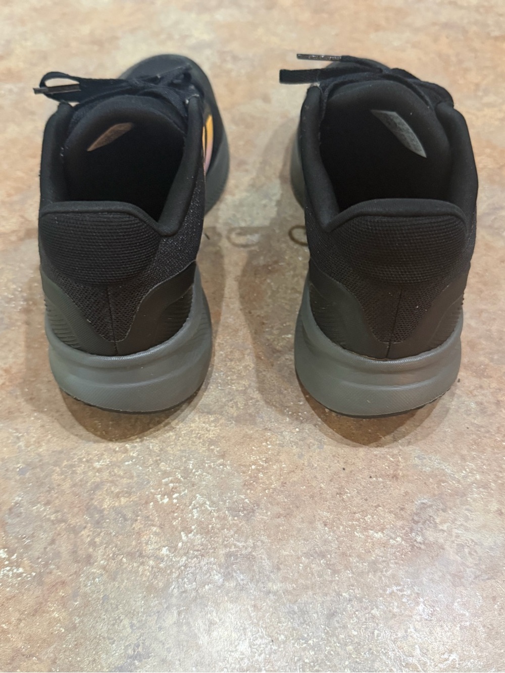 Adidas Runfalcon 3.0 Kids' Black Sneakers with Orange Accent. Size 3.5 - Picture 4 of 5